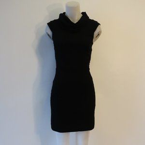 Womens Fashionista Black Zip Sheath Dress XS *
